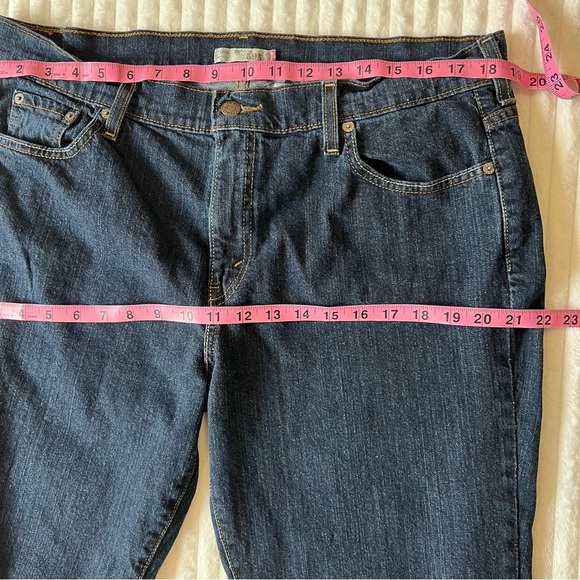 Levi’s 503 women straight leg Dk blue jean zip front, High rise, 5 pocket Sz 16 - Picture 14 of 16